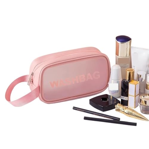 Kosmetiktasche for Damen, tragbar, fortschrittliche Reisetasche mit großem Fassungsvermögen, Aufbewahrungstasche for Kosmetik, Kulturbeutel Kosmetiktasche Set(Pink S)