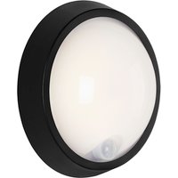 BRILONER LED-Außenwandleuchte, Ø: 17 cm, Höhe: 7 cm, 12 W - schwarz