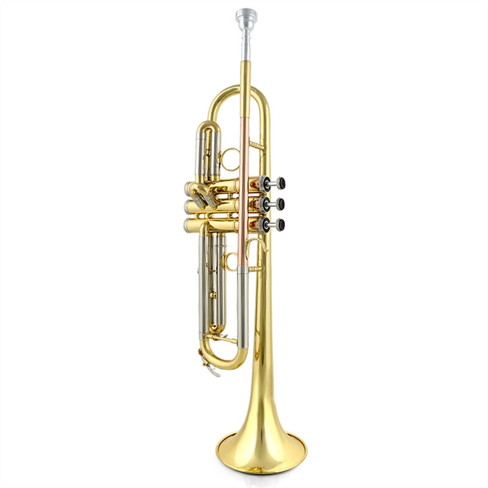 ZENGXUE Phosphorbronze Mundstück Rohr Messing Rohrkörper B Flach Trompete Musikinstrument Standard-Trompetenset