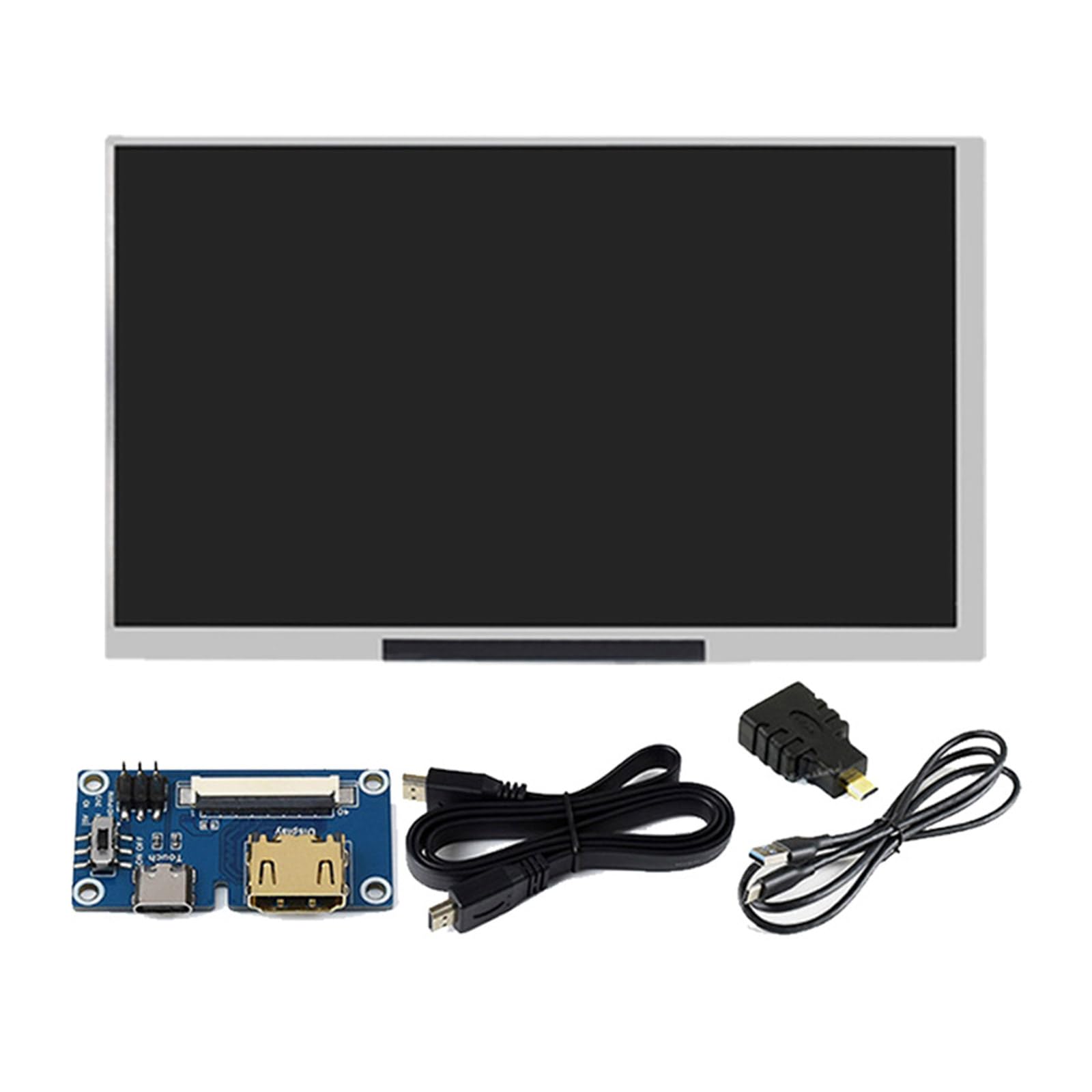 Aurgiarme HDMI-kompatibler kapazitiver Touchscreen, 17,8 cm (7 Zoll), IPS/QLEDs, dünner Bildschirm für RPI 5B/4B/3B+, entwickelt für verschiedene Projekte und Anwendungen