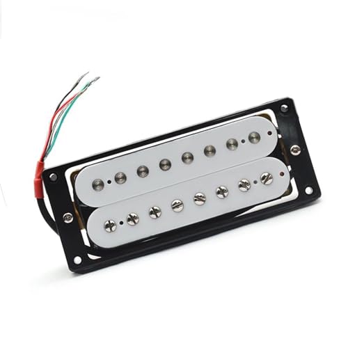 8 String Dual Coil E-gitarre HumbuckerPickup Coil Spliting Pickup N10K/B15K Ausgang Gitarre Teile Weiß e gitarren tonabnehmer (Color : Neck with frame)