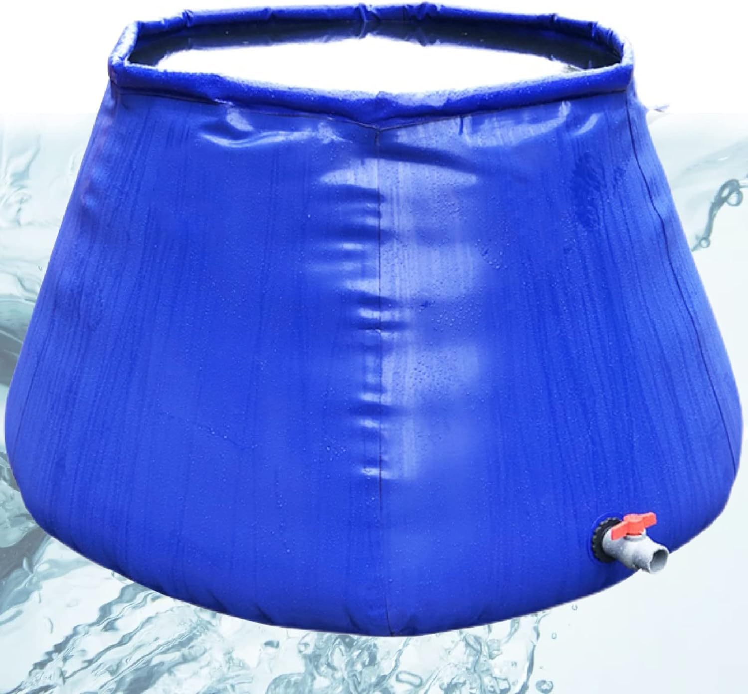 Wassertank 400 l, zusammenklappbare Wasserblasentanks, tragbare Wasserspeicherbehälter, Wasserbeutel mit Facuet, ideal für die Landwirtschaft, dürreresistent, Farbe, 1000 l/264 Gallonen