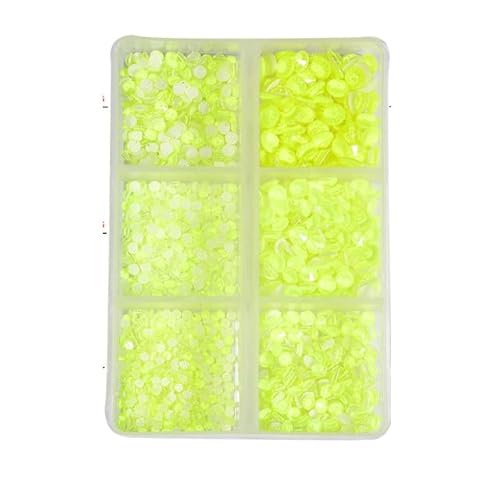 Bulk Flatback Strasssteine, Kristall Hotfix, 1440 stücke Glitter Neon Hot Fix Strass Strass Diamant DIY Nähzubehör Kristalle Diamantes(Citrine box,Boxed)