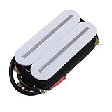 ZENGXUE E-Gitarre Humbucker Dual Coill Dual Rail Guitar Pickup Mit 57mm Stahlpol Weiß Humbucker Tonabnehmer Set (Color : Bridge pickup)