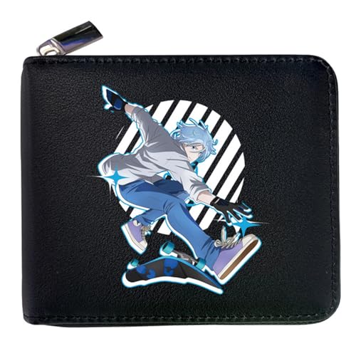 RYNDEX SK8 The Infi-nity Geldtasche Anime, Spaß Süß Kawaii Kartenetui mit Münzfach, Kindergeldbörse für Ausweis Banknote Münze Foto(Color:Multicolor 11)