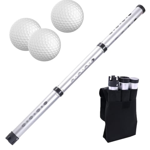 Weppduk Golfball-Retriever,Golfball-Retriever-Röhre,Abnehmbarer Picker-Oberrohr-Golfballsammler | Tragbare Golfbälle Shagger Grabber Golfballröhre für Damen Herren