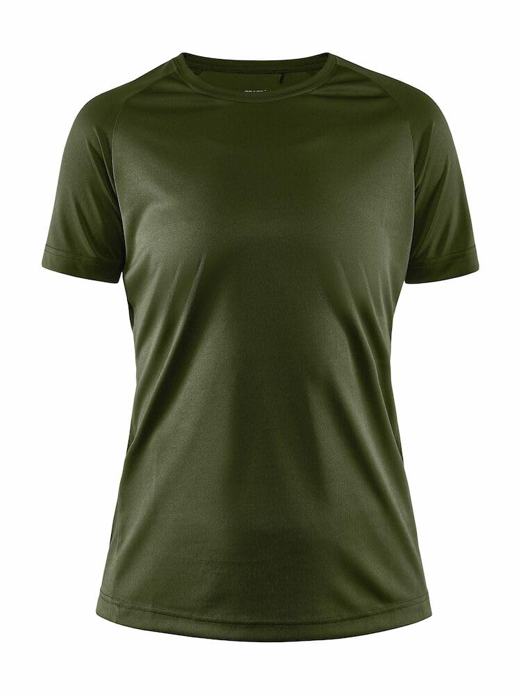 Craft CORE Unify Training Tee | Damen Sportshirt L | Rift | Activewear für Damen aus recyceltem Polyester | Geschwungene Seitennähte | Quick Dry Tshirt Damen | Funktionsshirt Damen