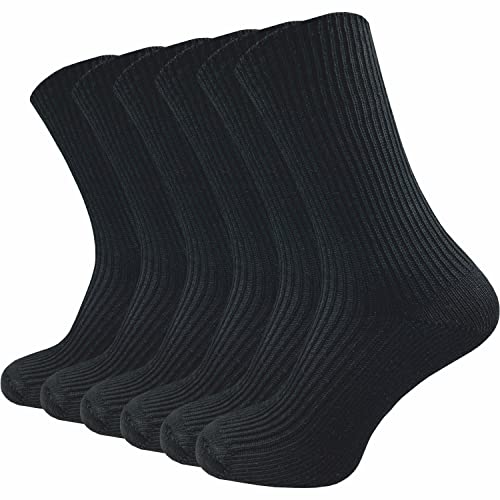 GAWILO 6 Paar dicke Damen Socken wie selbstgestrickt | ohne Gummidruck | ohne Naht (as3, numeric, numeric_39, numeric_42, regular, regular, schwarz)