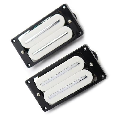 Hochleistungs-Keramik-Humbucker für E-Gitarre, weißer Tonabnehmer mit Kunststoff-Tonabnehmerring Single-Coil-Tonabnehmer