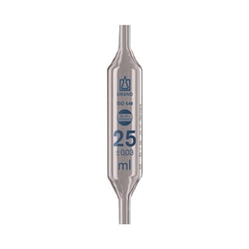 neoLab 4-4028 Vollpipetten Klasse AS, Blaubrand, 25 mL (6-er Pack)