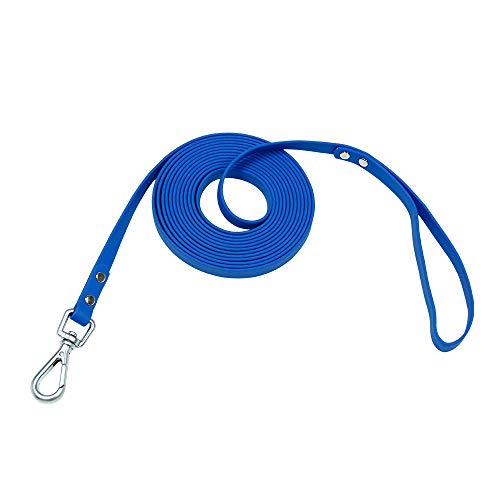 Nimble wasserdichte Hundeleine, langlebig, Trainingsleine, Outdoor, Lange Leine für Training Camping (15m, Blau)