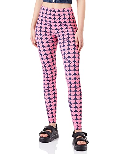 Love Moschino Women's Leggings Casual Pants, Blue Fuchsia, S