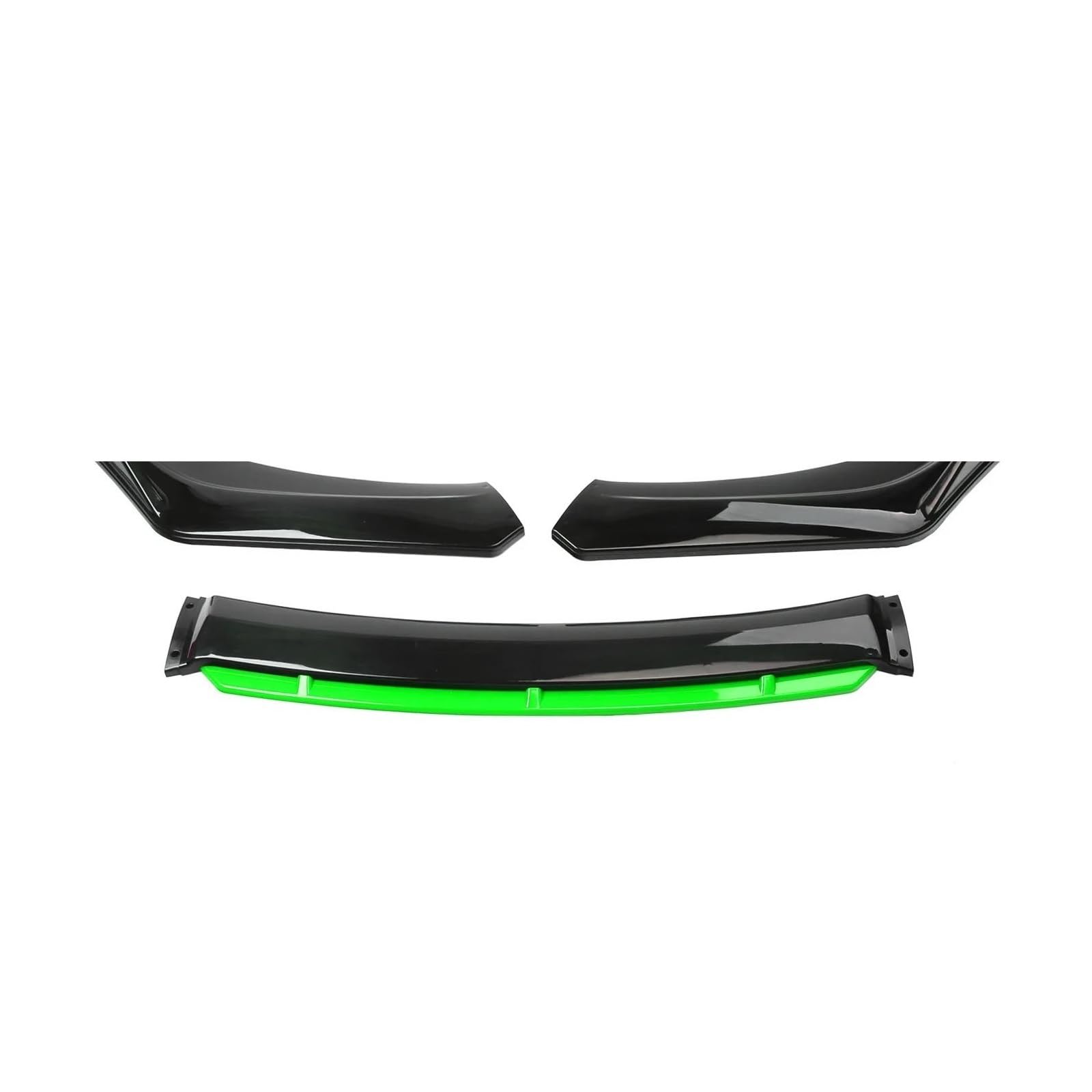 Splitter 4 STÜCKE Universal Auto Frontstoßstange Lip Body Kit Spoiler Splitter Diffusor Weiß Carbon Fiber Splitter ABS Kunststoff Autozubehör Frontlippe(Black and Green)