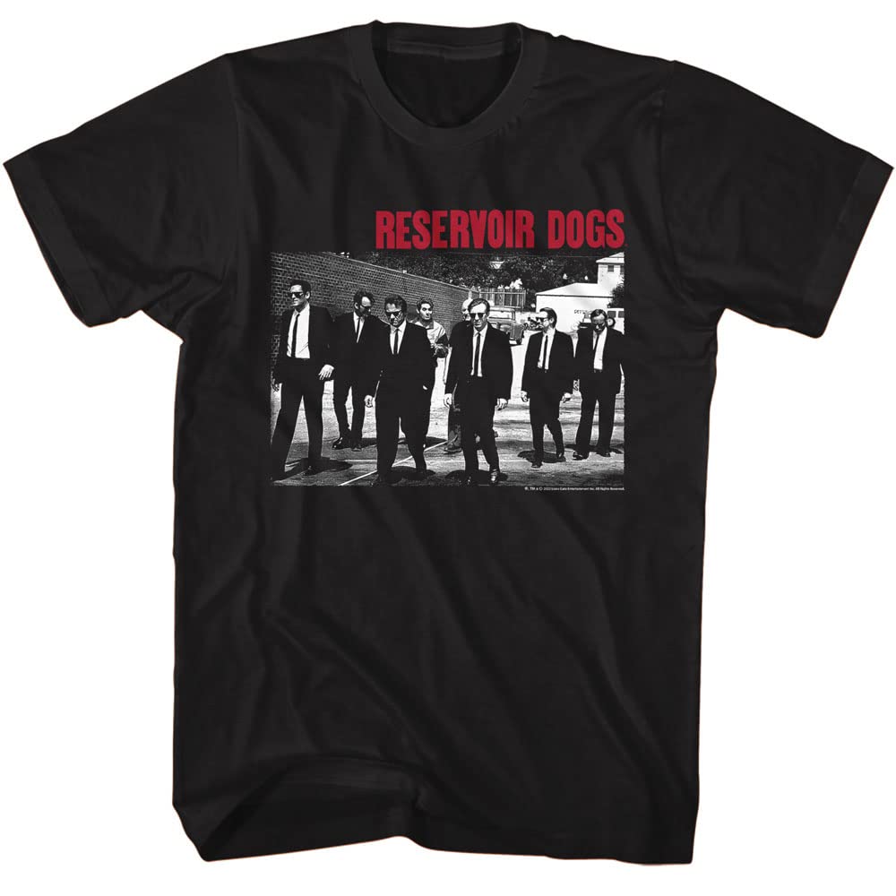 Reservoir Dogs T-Shirt Gruppenaufnahme Erwachsene Kurzarm T-Shirts 90er Jahre Filme Grafik Tees, Schwarz, L