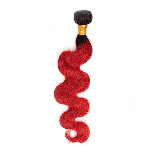 Human Hair Bundles Brasilianisches gewelltes Echthaar, 1/3 Bündel, 100% unverarbeitete brasilianische gewellte Echthaar-Webart-Erweiterungen, Echthaar-Webart-Bündel for Frauen human hair weave(Color: