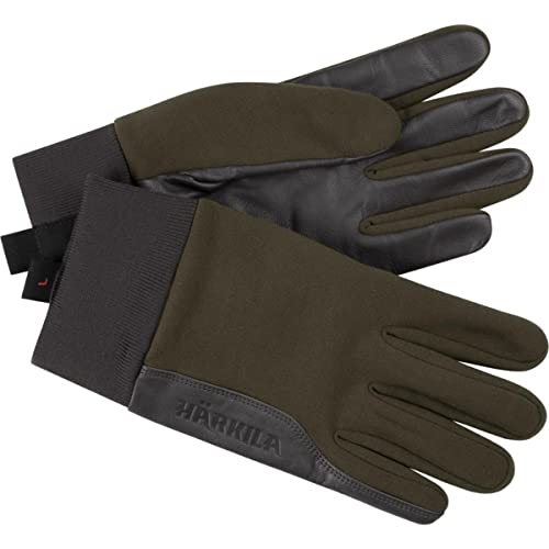 Härkila | Driven Hunt Shooting Gloves | Professionelle Jagd Kleidung & Jagd Zubehör für Herren & Damen | Skandinavische Qualität Made to Last | Willow Green/Shadow Brown, M