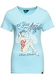 Queen Kerosin Damen Vintage Shirt | T-Shirt | Slim Fit | Frontprint | Kurzarmshirt | Pin-Up | Rockabilly I´m Not Your Angel