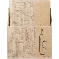 SECURIT Design Kork Optik Menukarte (x10) Plus Box, inkl. 1 dopplete Einlage für Menüs (für 4 Seiten A4), Cork, 40,8 x 29 x 20,4 cm