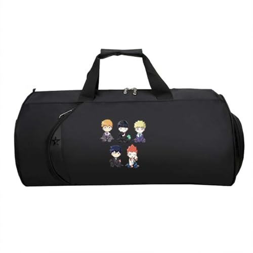 M-ob Psyc-ho 100 HandgepäCk Tasche, Leichte Faltbare Duffel Taschen, Reisetasche Weekendertasche füR Damen Herren Flugzeug(Black 4)