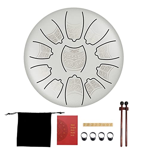 Ghulumn Zungen Trommel 6 11 TöNe Karbon Zungen Hand Trommel mit ZubehöR Aufbewahrung Tasche für Meditation, C