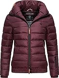 MARIKOO Damen Winter Steppjacke Poison Wine Gr. M