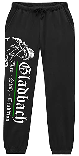 Gladbach Ehre & Stolz Herren Jogginghose | Gladbach Fanartikel Stadt Ultras Sport Gladbach Geschenk Gladbach Hose | M1 Schwarz (XL)