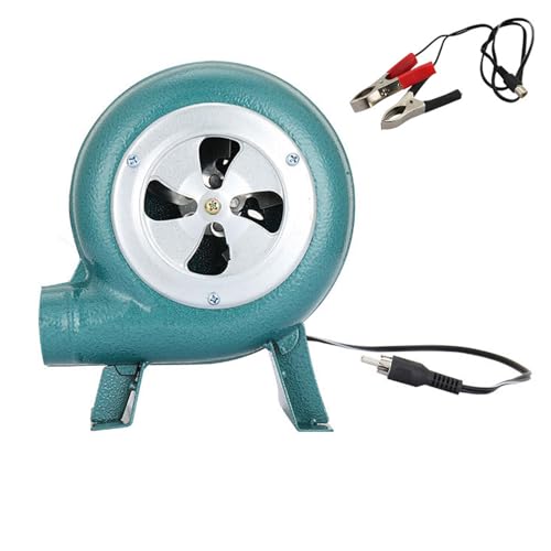 HDKEAN DC12V2A BBQ Gebläse Ventilator mit Motor und Batterie-Clip-Linie für Metallbearbeitung Restaurants Starter