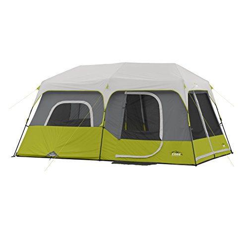 CORE Unisex-Erwachsene Instant Cabin Zelt Familien-Camping, Grün/Grau, 14' x 9'