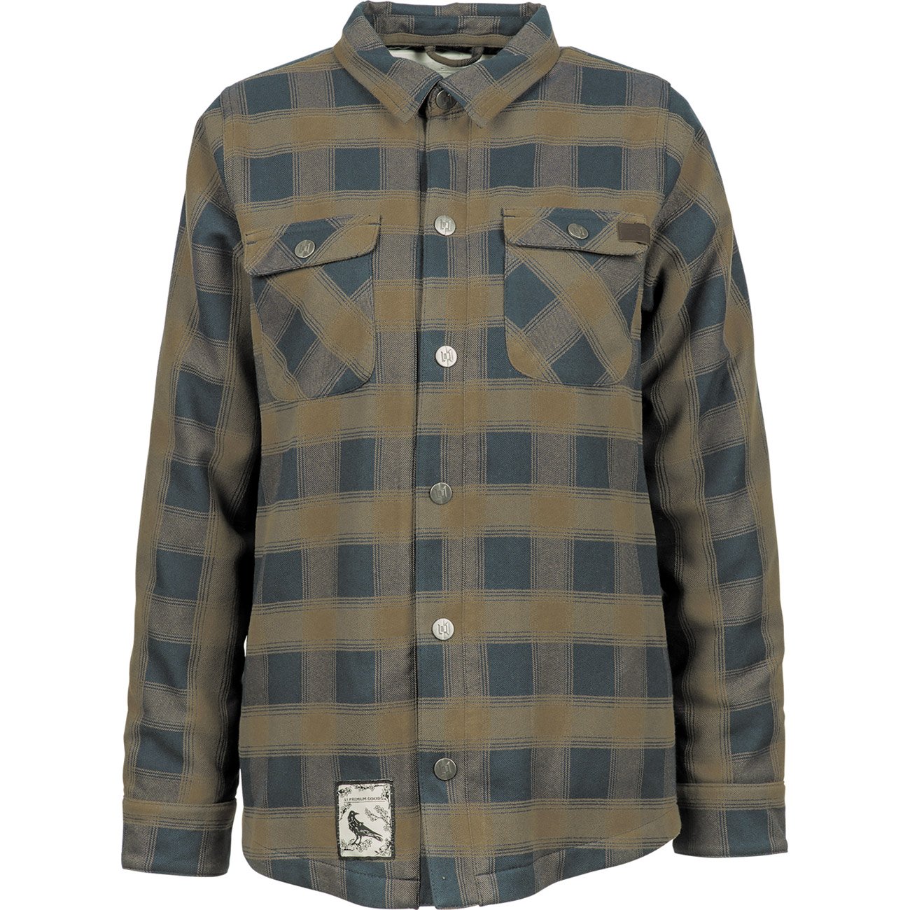 L1 Damen Strangelove Flannel '19 Hemd, Walnut/Ink, M