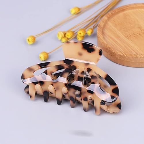 Haarklemmen, Clip-Haarspangen, Krallen-Clips, Haarspangen, Haarspangen for Frauen, Haarspangen for Frauen, große quadratische Leoparden-Haarspange, Haarklammer, Haar-Accessoires, Krabben-Haarnadel (1