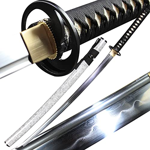 Katana Schwert Scharf Echt 100% Handarbeit 103CM Lehm Gehärtet Samurai Schwert