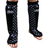 Fairtex Muay Thai Boxen Shin Guard Displayschutzfolie Schutz, SP6 Neoprene Black