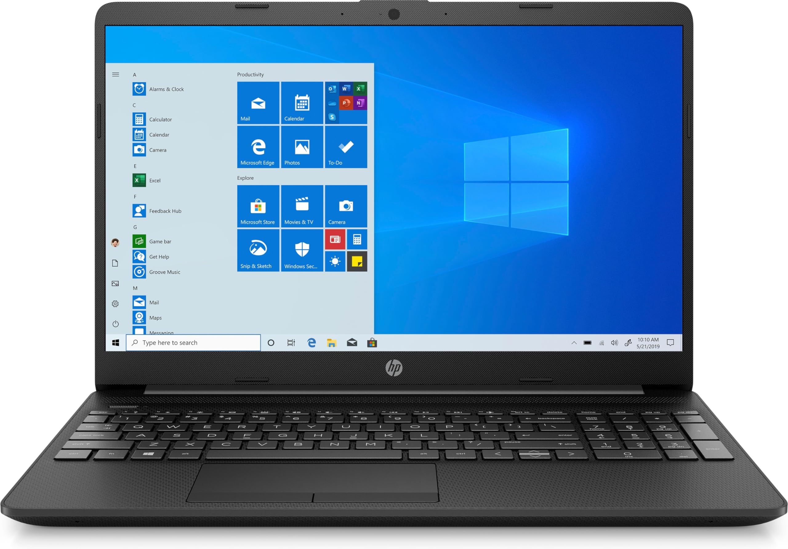 HP 15-dw3223ng (15,6 Zoll / FHD) Laptop (Intel Pentium Gold 7505, 8GB DDR4 RAM, 256GB SSD, Intel UHD Grafik, Windows 10, QWERTZ) schwarz