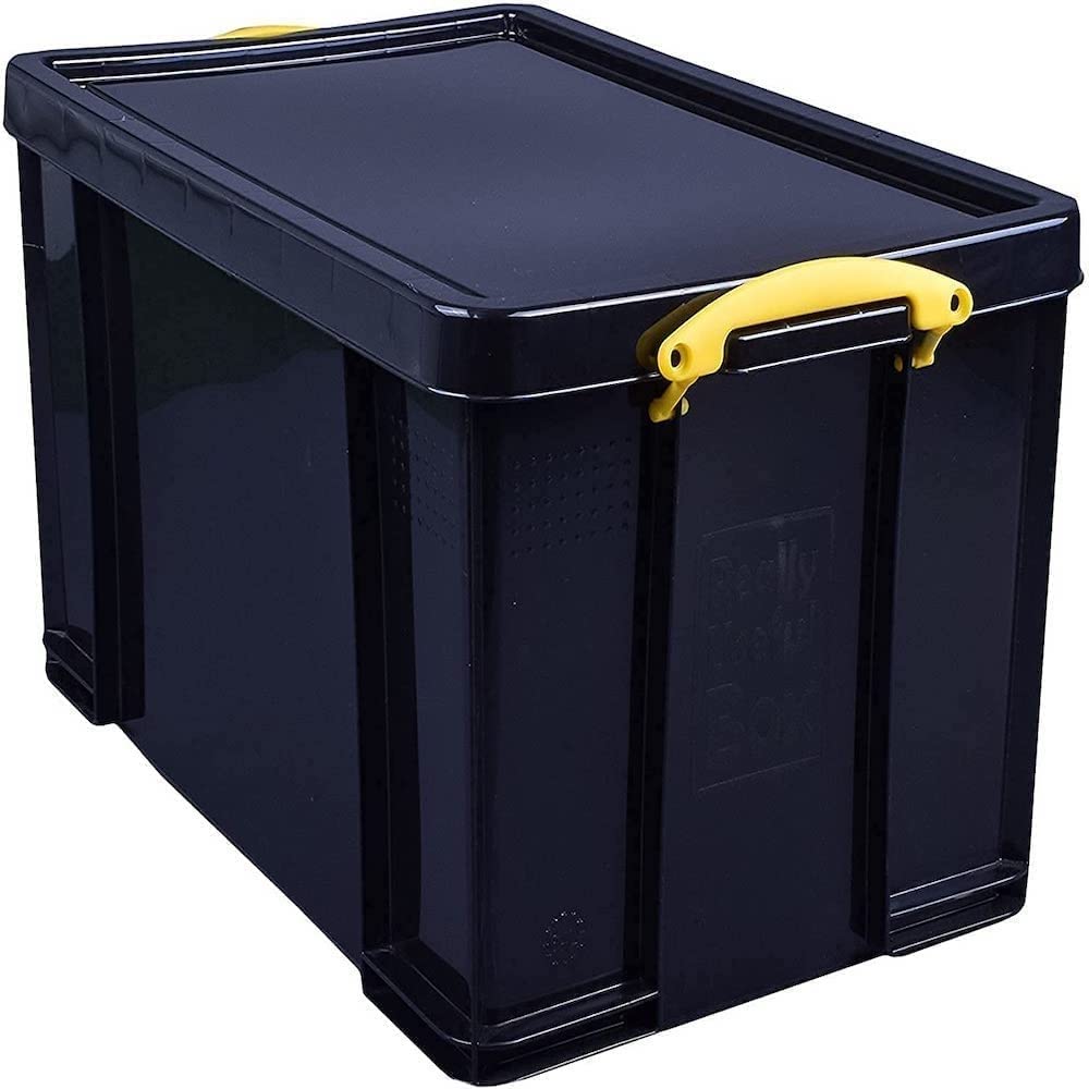 Really Useful Aufbewahrungsbox aus Kunststoff, 84 l, recycelt, massiv, schwarz