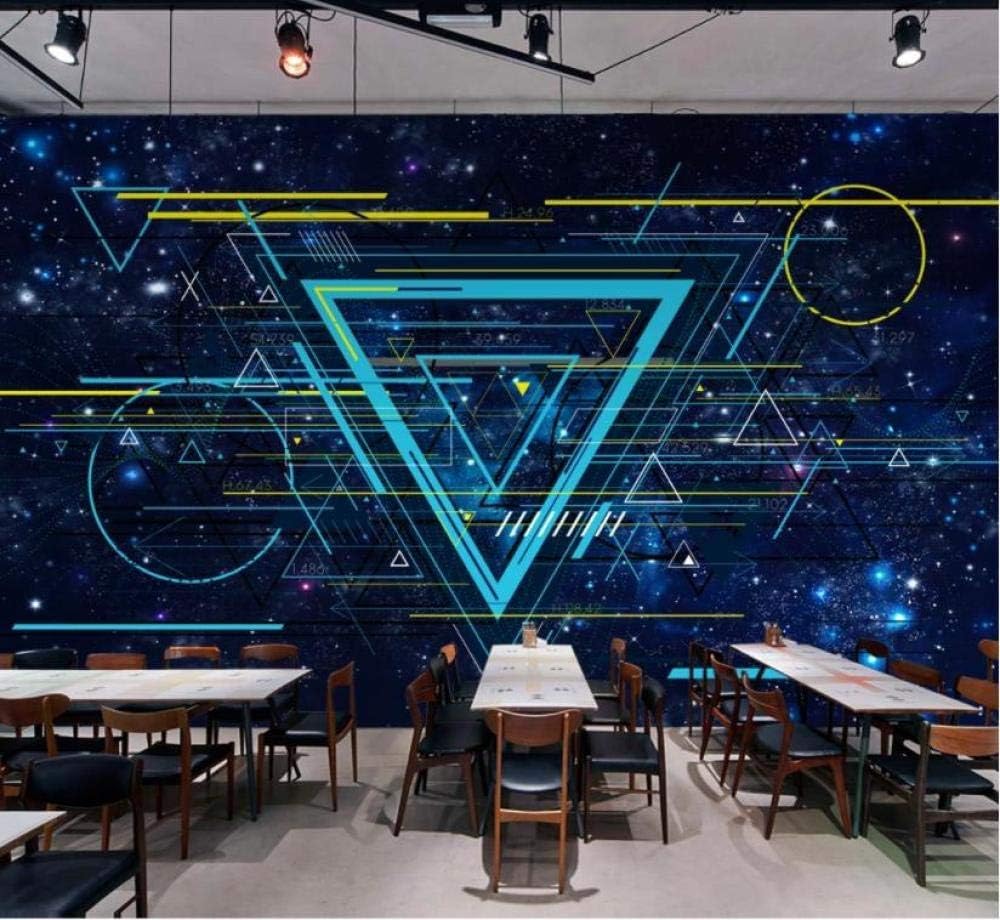 Abstrakte Geometrische Linien In Blau 3D Tapete Poster Restaurant Schlafzimmer Wohnzimmer Sofa TV Dekorative Wand-150cm×105cm