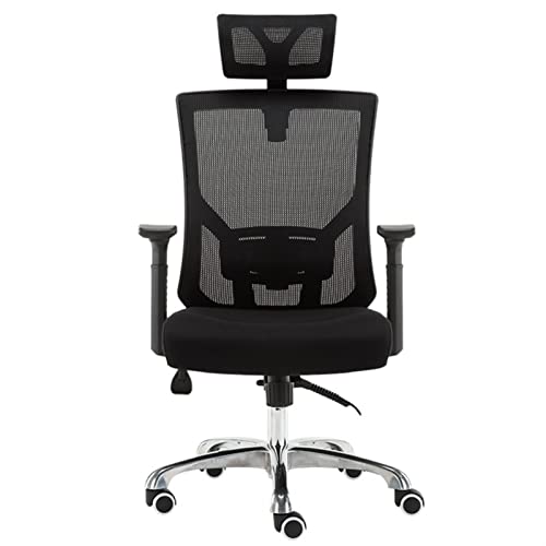 Bürostuhl Ergonomischer Ergonomischer Bürostuhl mit verstellbarer Kopfstütze und Armlehnen, Schreibtischstuhl mit hoher Rückenlehne und Lordosenstütze, atmungsaktiver Netzrückenlehne, dickem Sitzkisse