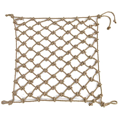 amhea Hanf Seil Net Zaun Netz Hanf Seilnetze Klettern Leiter 10mm * 12cm Seil Jute Weberei Netto Kind Sicherheit Netto Klettern Seil Net (Color : 10mm-10cm, Size : 2x3m(6.56X9.84ft))