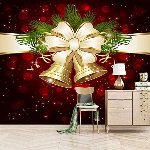 XLMING Weihnachten Und Die Kunst Des Läutens 3D Tapeten Home Esszimmer Sofa Schlafzimmer Wohnzimmer TV Hintergrund-200cm×140cm