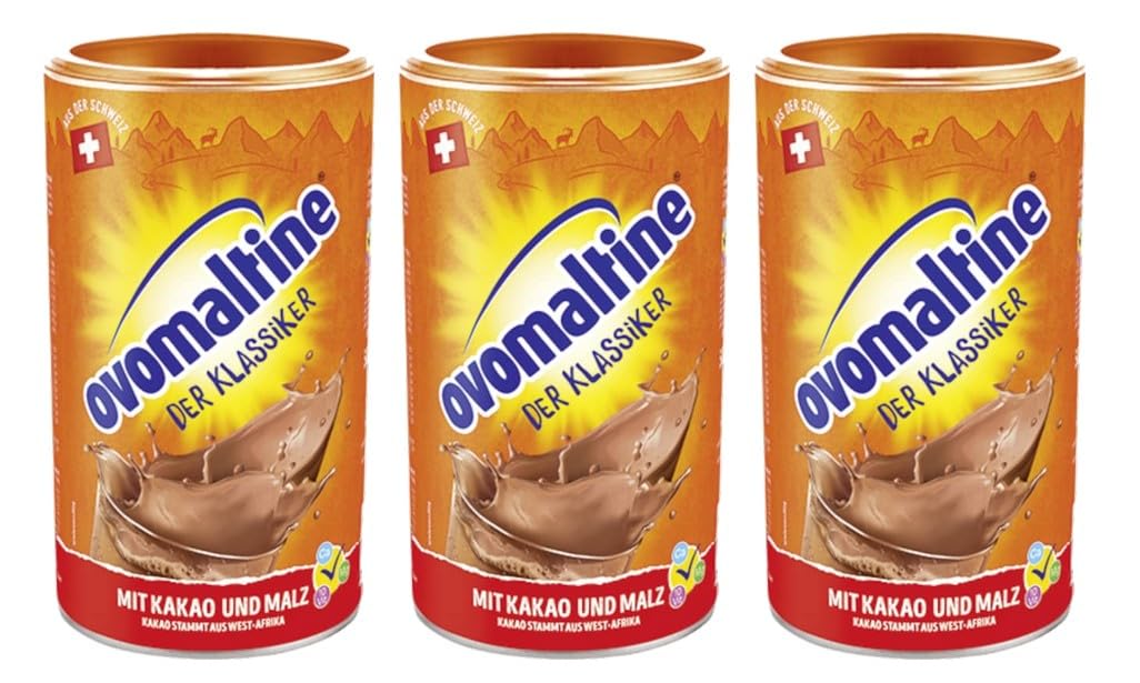 Ovomaltine Getränkepulver Dose, 3er Pack (3 x 500 g)