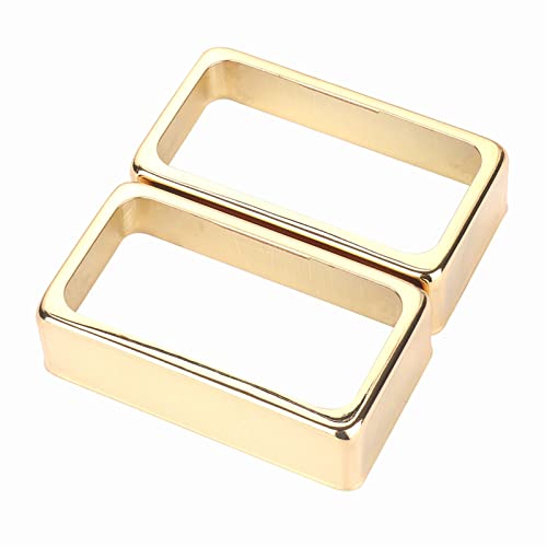 ZENGXUE 2 Stücke Gitarre Pickups Humbucker Pickup Abdeckung Metall Offene Stil Rahmen Montaging Ring Für Lp. Elektrische Gitarre Humbucker Tonabnehmer Set (Color : 2pcs Gold)