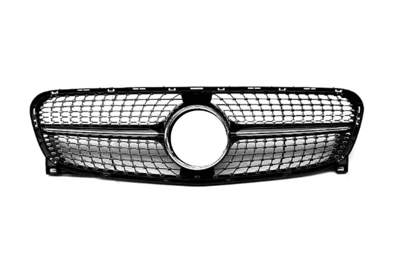 Frontgrills Für Benz Für GLA X156 2014-2019 Modifizierter Haubeneinlass Mesh Trim Styling Frontstoßstangengrill Renngrill Front Bumper Grille(14-16 Diamond Black)