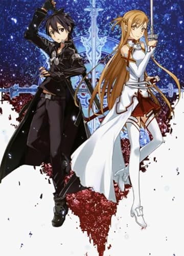 HfmQuisutron Jigsaw Puzzle 1000 Stück Classic Anime Kirigaya Kazuto Poster Für Puzzle Home Stressabbau Spiel Xy449Tk