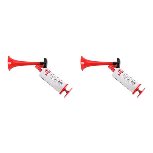 SICOSALT 2X Handheld Luft Horn, Aluminium + ABS Tragbares Handheld Luft Pump Horn, Lauter Geräusch Erzeuger Horn für Sport Veranstaltungen