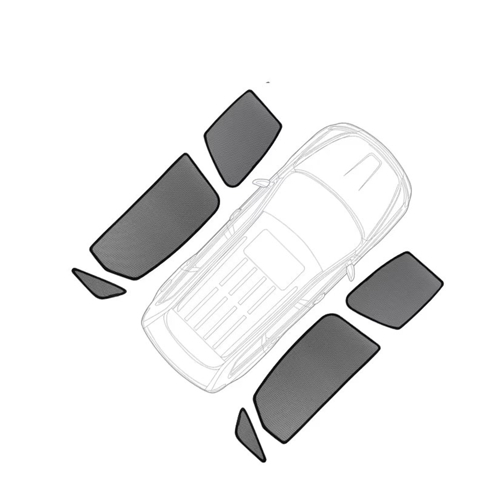 Sonnenschutz Für A4 B9 Für Avant 2017-2024 Auto-Sonnenschutzvisier Frontscheibenrahmen Vorhang Rückseite Babyfenster Sonnenschutzschild Auto Sonnenschutz(6PCS)