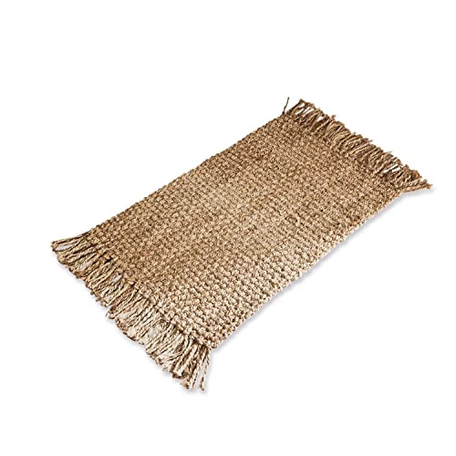 Loberon® Fußmatte Moody, Jute, H/B/T ca. 3/90 / 60 cm, Fransenlänge: 6cm, braun