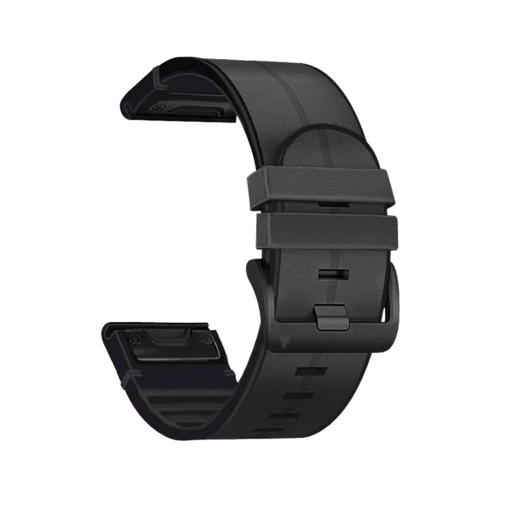 NEYENS 26 x 22 mm Uhrenarmband für Garmin Fenix 7X 6X 5X Plus 3HR Silikon-Leder-Schnellverschluss-Armband für Fenix 6 7 5 935 Watch, 22mm Fenix 6 6 Pro, Achat