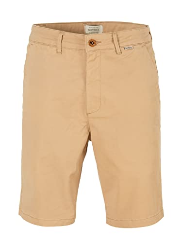 WOTEGA Spring - Bermuda Herren Short - Dunkelbeige Chino Short - Slim Fit Jeansshorts Herren Chino, Beige (Tannin 4R171320), W33