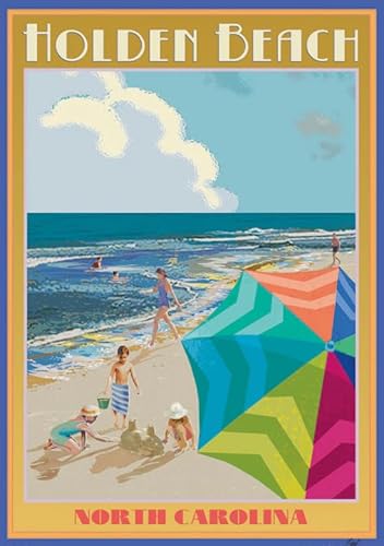 HfmQuisutron Jigsaw Puzzle 1000 Teile Strand Seaside Travel Poster Holzpuzzle Home Stress Relieving Game Tj111Xw