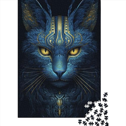 Puzzle mit 1000 großen Teilen für Erwachsene, Traumkatze, lustiges Puzzle für Erwachsene, 1000 Teile, Stressabbau, Urlaub zu Hause, Zeitvertreib, 75 x 40 cm