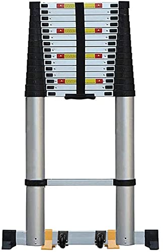 7 cm extra breite Trittleiter mit Pedalen, 4 m/5 m/6 m/7 m/8 m höchste ausziehbare Teleskopleiter auf Rädern, für Gebäude, Dächer und Dachböden Ambitious